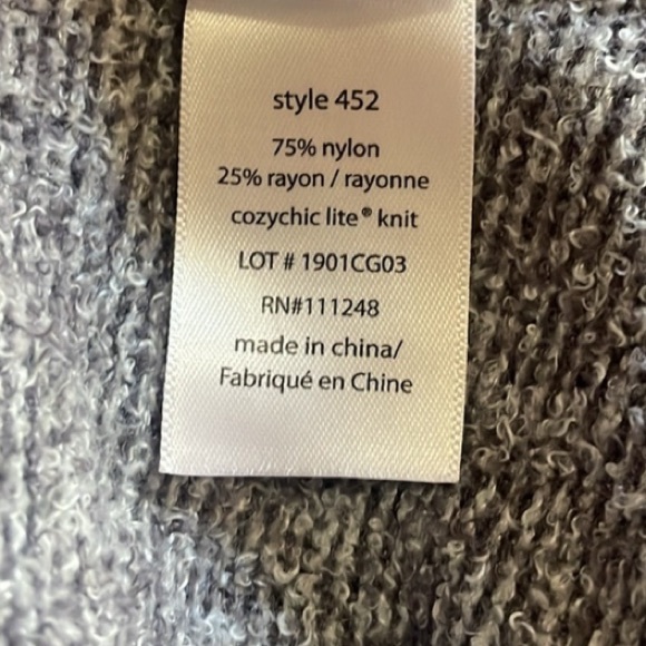 Barefoot Dreams CozyChic Lite® Circle Longline Cardigan Heather Gray XS / Small - Picture 5 of 6